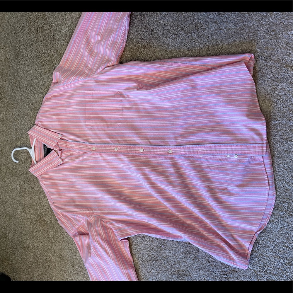 Pink plaid button up